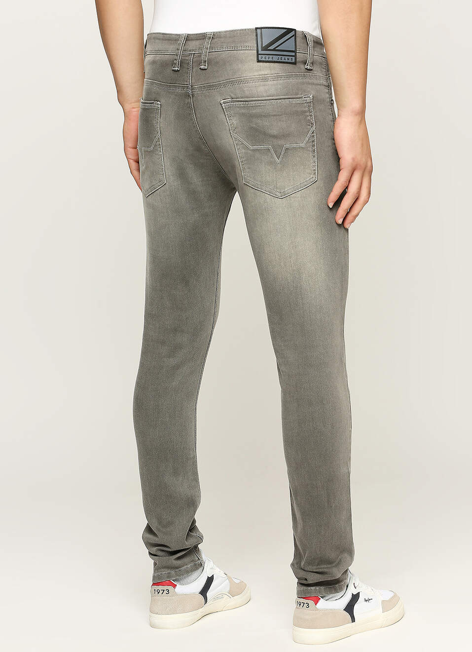 Chinox Grey Mid Rise Regular Fit Jeans, , large image number 4