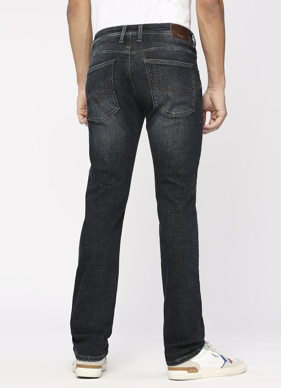 Vapour Blue Powerflex Mid Rise Slim Fit Jeans, , large image number 3