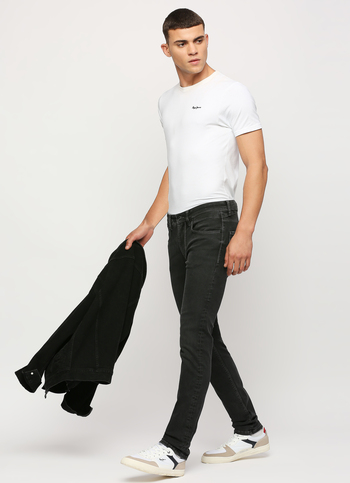 Vapour Black Mid Rise Slim Fit Jeans