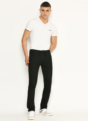 Vapour Black Mid Waist Slim Fit Jeans
