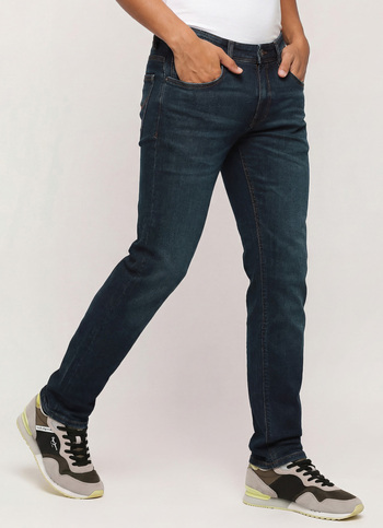 Vapour Blue Mid Waist Slim Fit Jeans