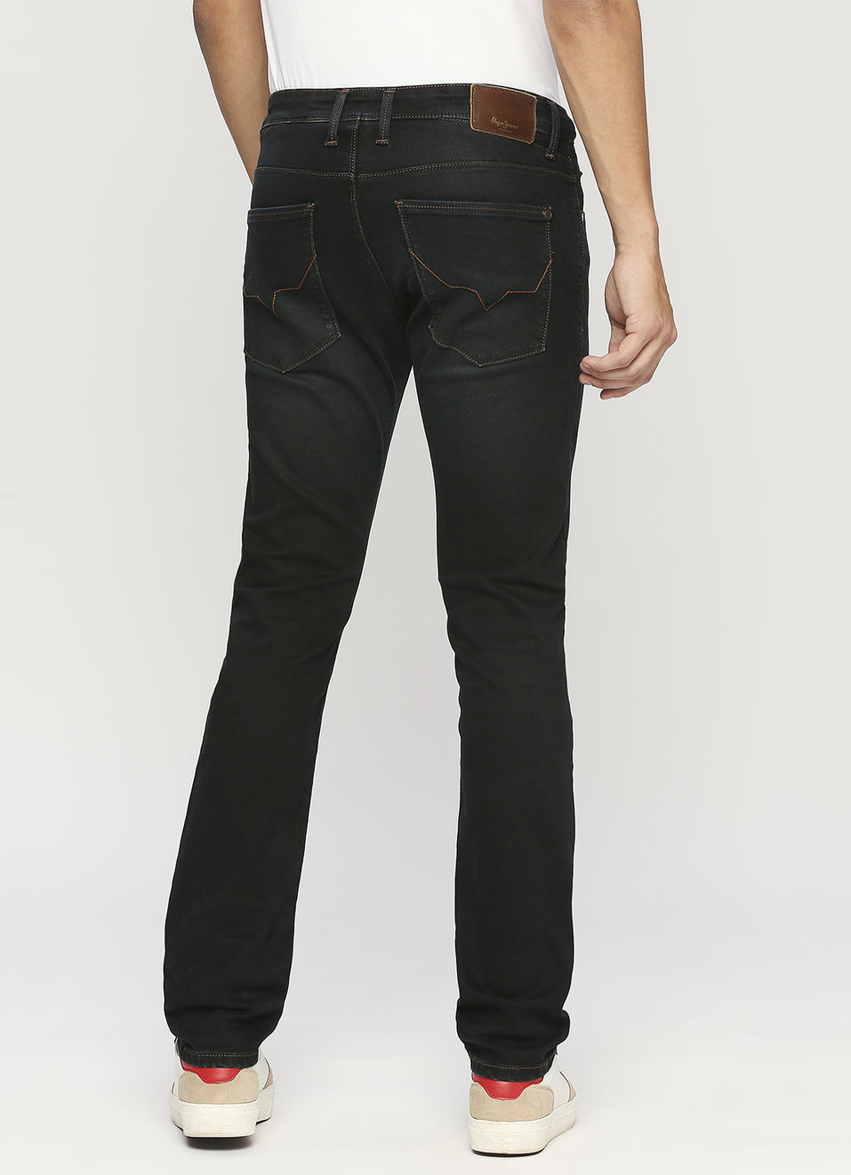 Vapour Blue Powerflex Mid Rise Slim Fit Jeans, , large image number 3