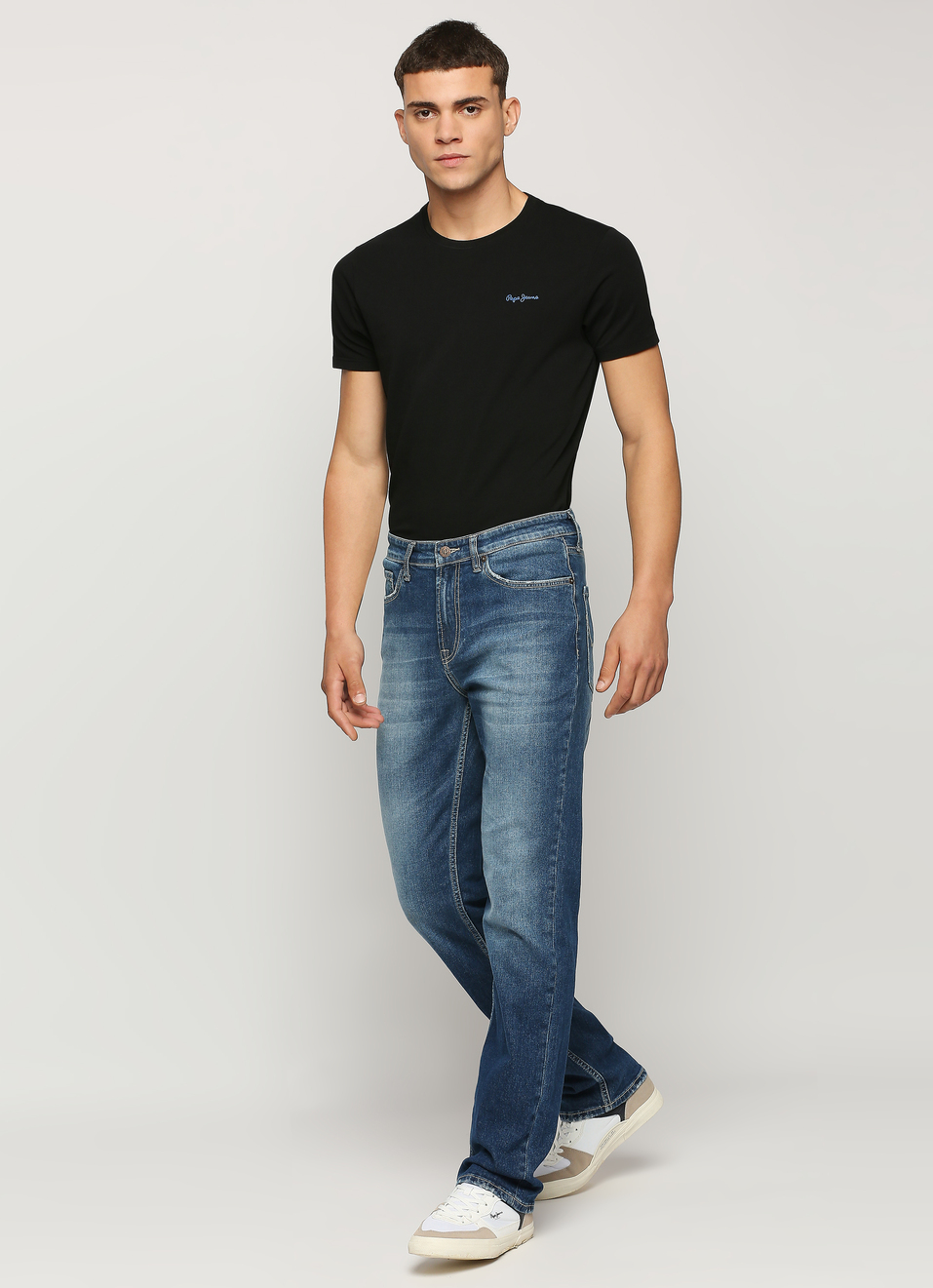 Kingston Blue Mid Waist Relaxed Fit Jeans, , large image number 6