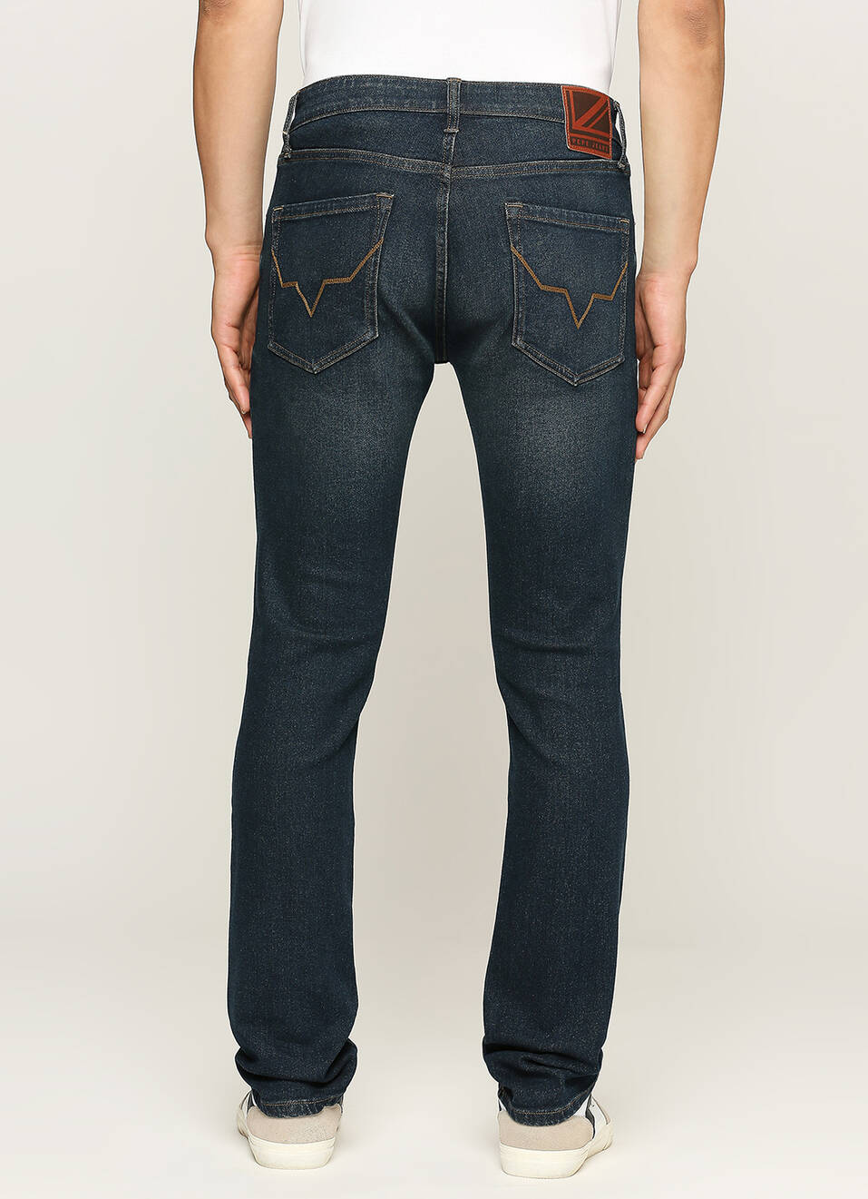 Vapour Dark Blue Mid Rise Slim Fit Jeans, , large image number 5