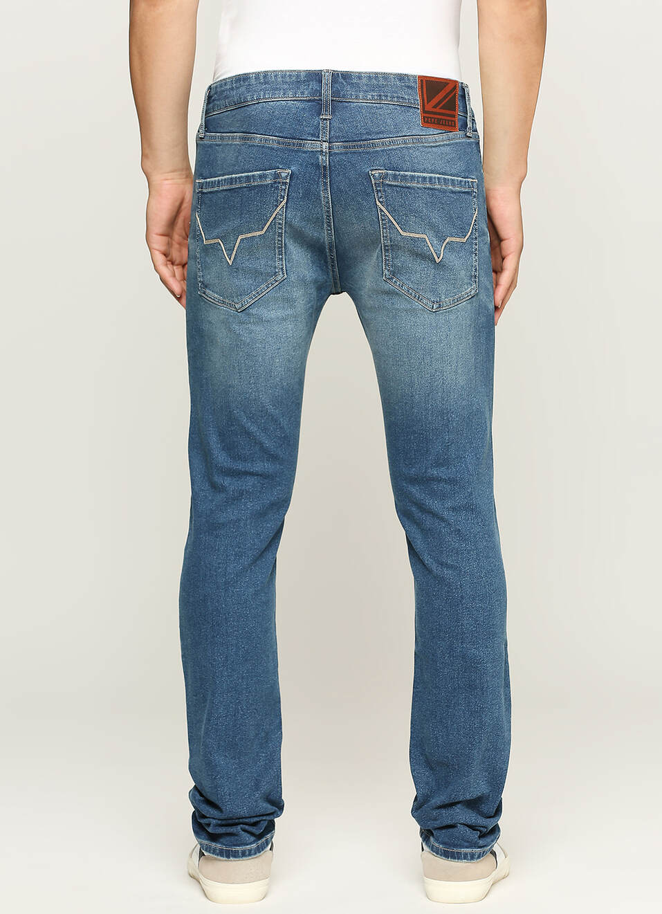 Vapour Dark Blue Mid Rise Slim Fit Jeans, , large image number 3
