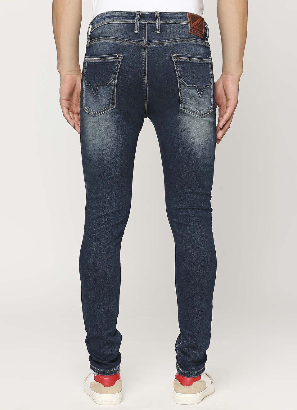 Chinox Dark Blue Mid Rise Skinny Jeans, , large image number 3