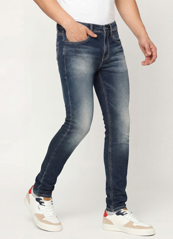 Chinox Dark Blue Mid Rise Skinny Jeans