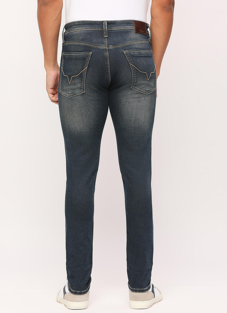Chinox Dark Blue Mid Rise Skinny Jeans, , large image number 3
