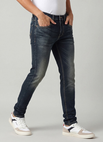 Chinox Dark Blue Mid Rise Skinny Jeans