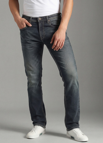 Holborne Blue Mid Rise Regular Fit Jeans