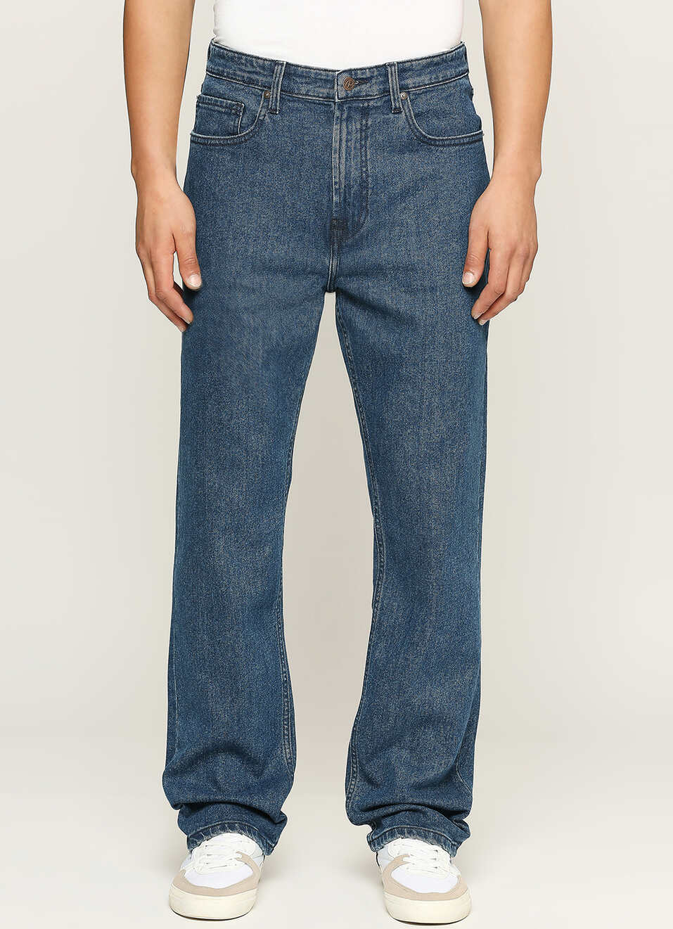 Marvis Blue Mid Rise Regular Fit Jeans, , large image number 2