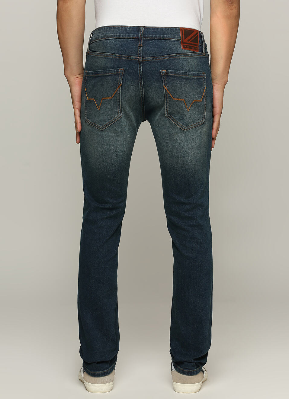 Vapour Dark Blue Mid Rise Slim Fit Jeans, , large image number 3