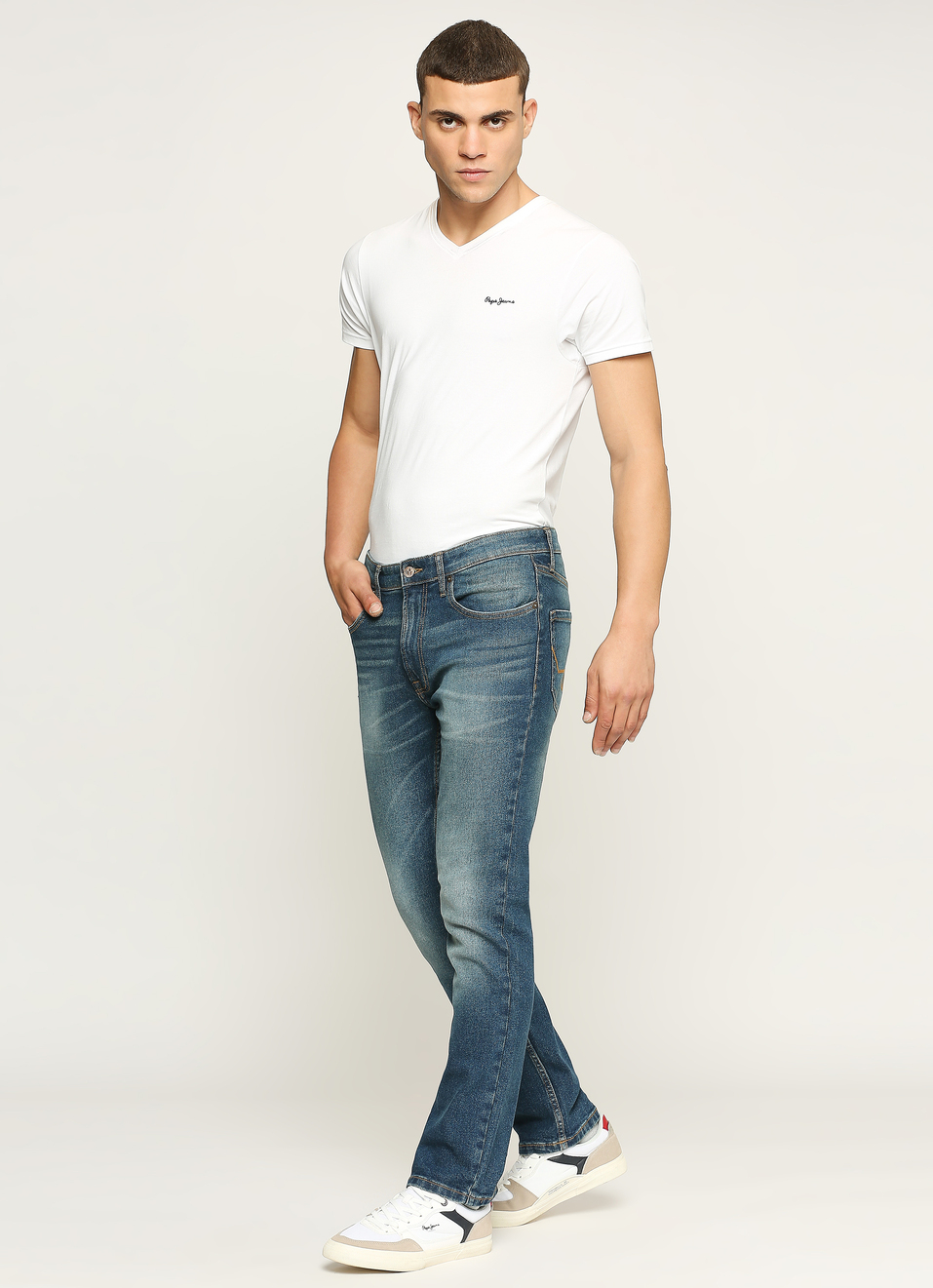 Cash Mid Rise Straight Fit Jeans, , large image number 5