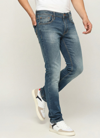 Cash Mid Rise Straight Fit Jeans