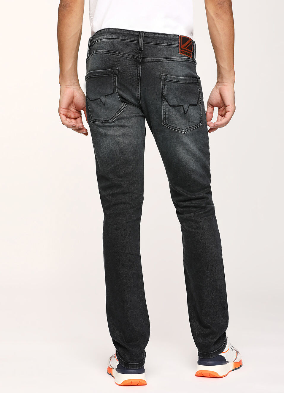 Vapour Grey Mid Rise Slim Fit Jeans, , large image number 3