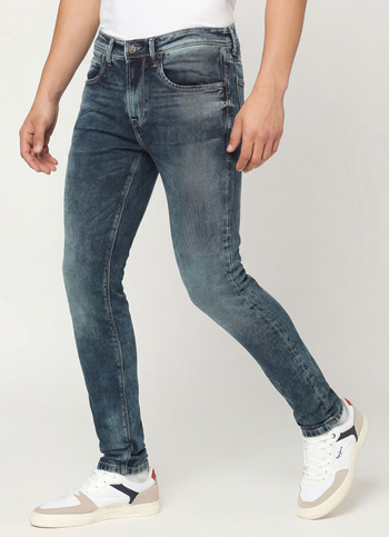 Chinox Blue Mid Rise Skinny Jeans