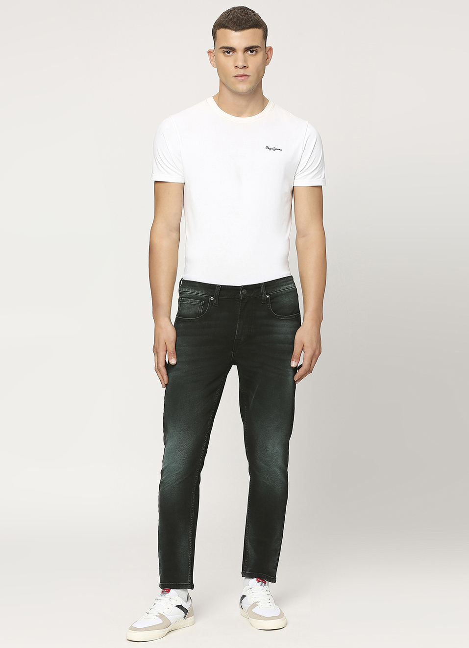 Chinox Black Mid Rise Ankle Jeans, , large image number 1