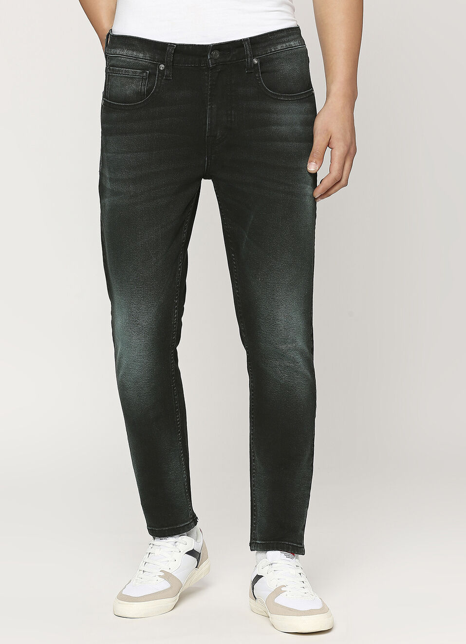 Chinox Black Mid Rise Ankle Jeans, , large image number 2