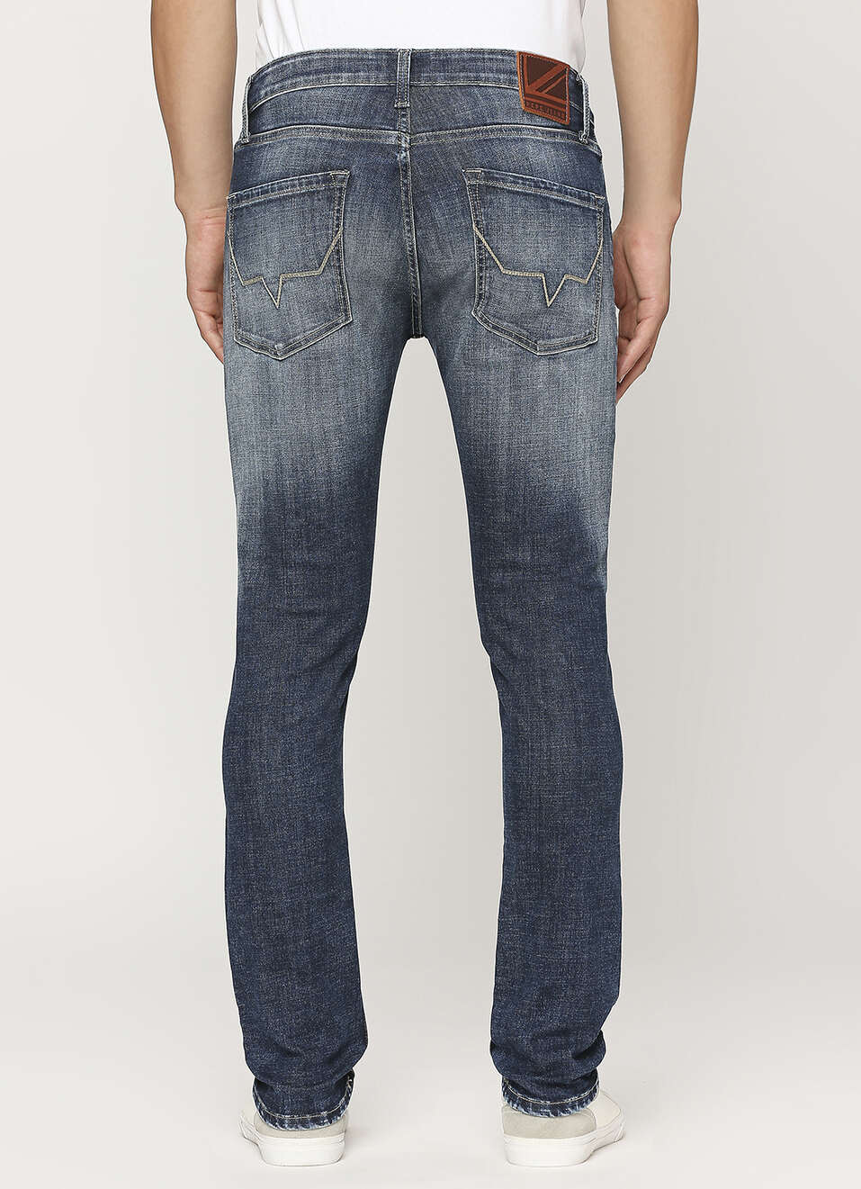 Vapour Blue Mid Waist Slim Fit Jeans, , large image number 3