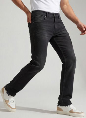 Vapour Black Mid Rise Slim Fit Jeans