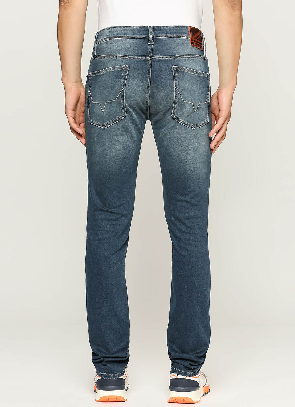 Vapour Blue Mid Waist Slim Fit Jeans, , large image number 3