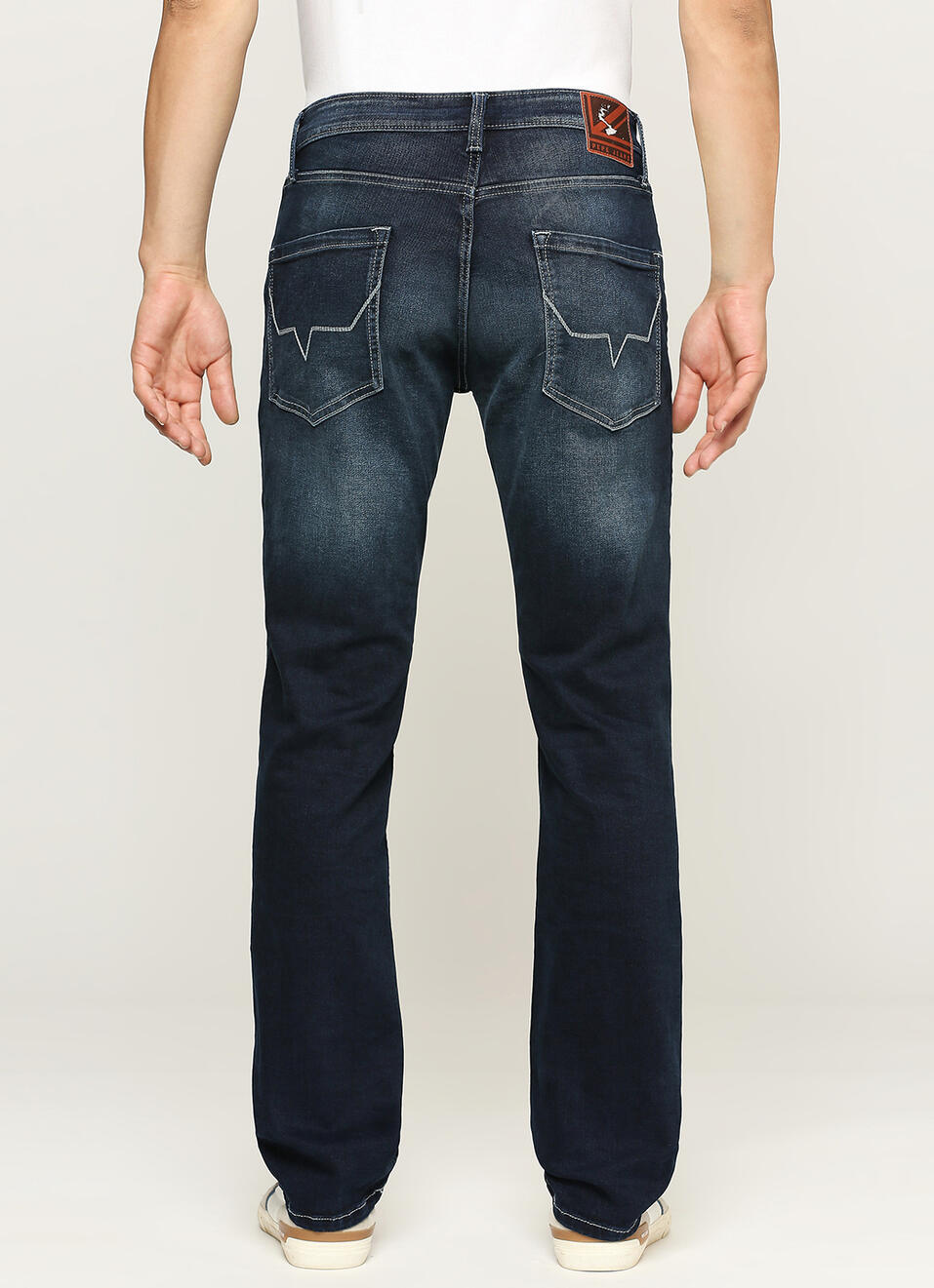 Holborne Blue Mid Rise Regular Fit Jeans, , large image number 5