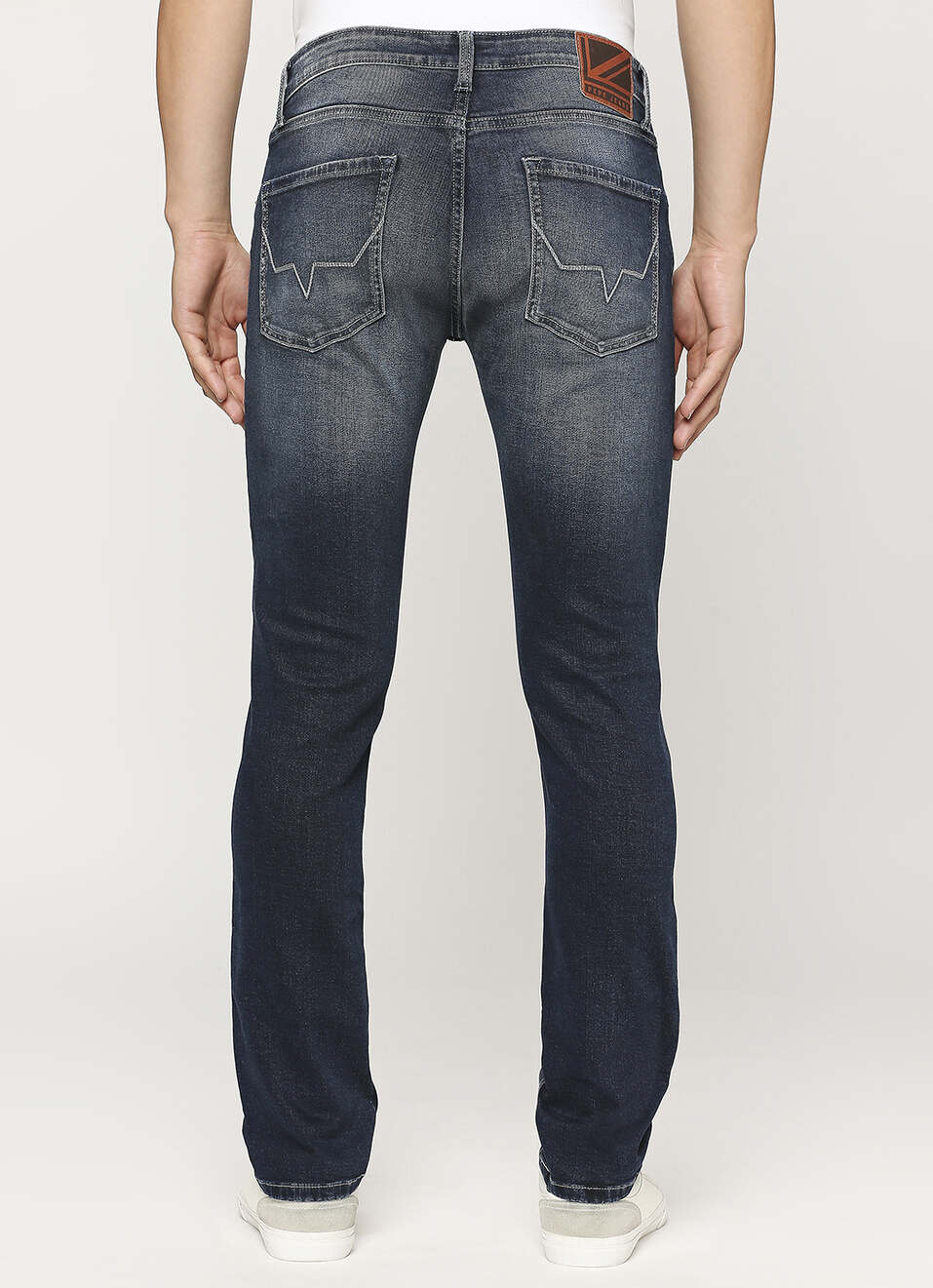 Vapour Blue Mid Rise Slim Fit Jeans, , large image number 3