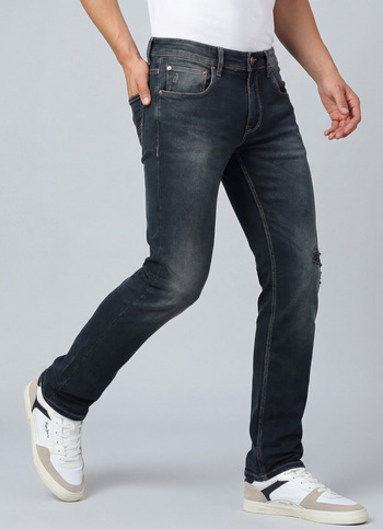 Vapour Black Mid Rise Slim Fit Jeans