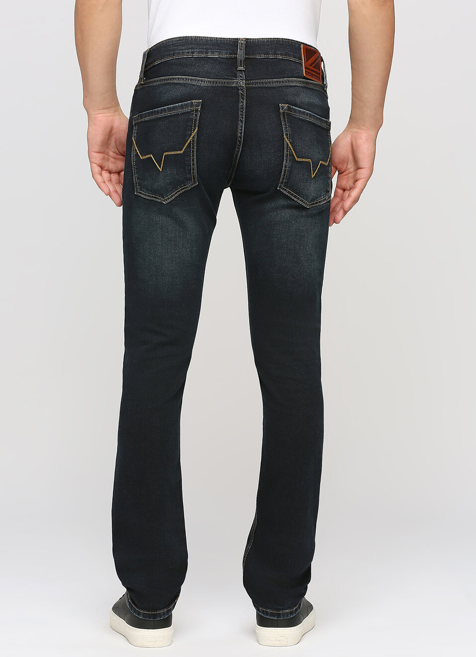 Vapour Dark Blue Mid Rise Slim Fit Jeans, , large image number 3