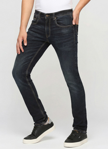 Vapour Dark Blue Mid Rise Slim Fit Jeans
