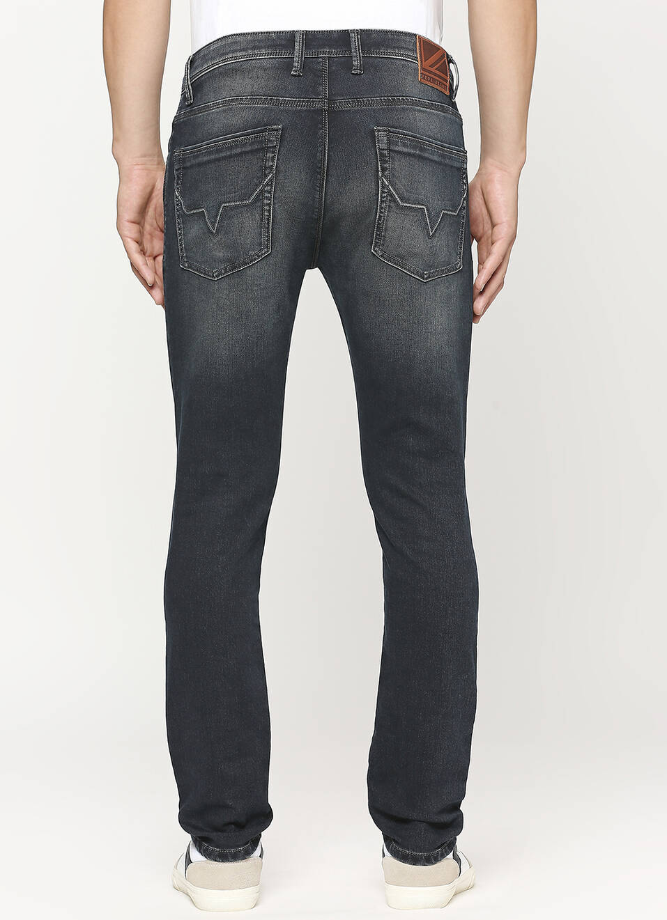 Tapered Vapour Black Low Waist Slim Fit Jeans, , large image number 1