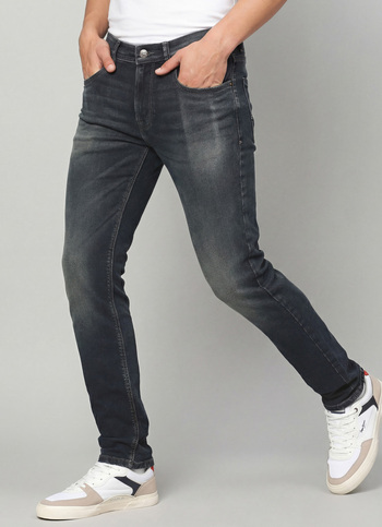 Tapered Vapour Black Low Waist Slim Fit Jeans