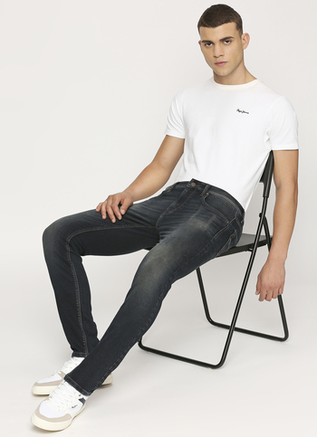 Tapered Vapour Black Low Waist Slim Fit Jeans