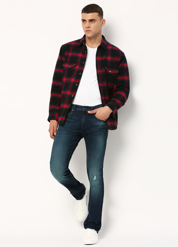 Vapour Dark Blue Mid Rise Slim Fit Jeans