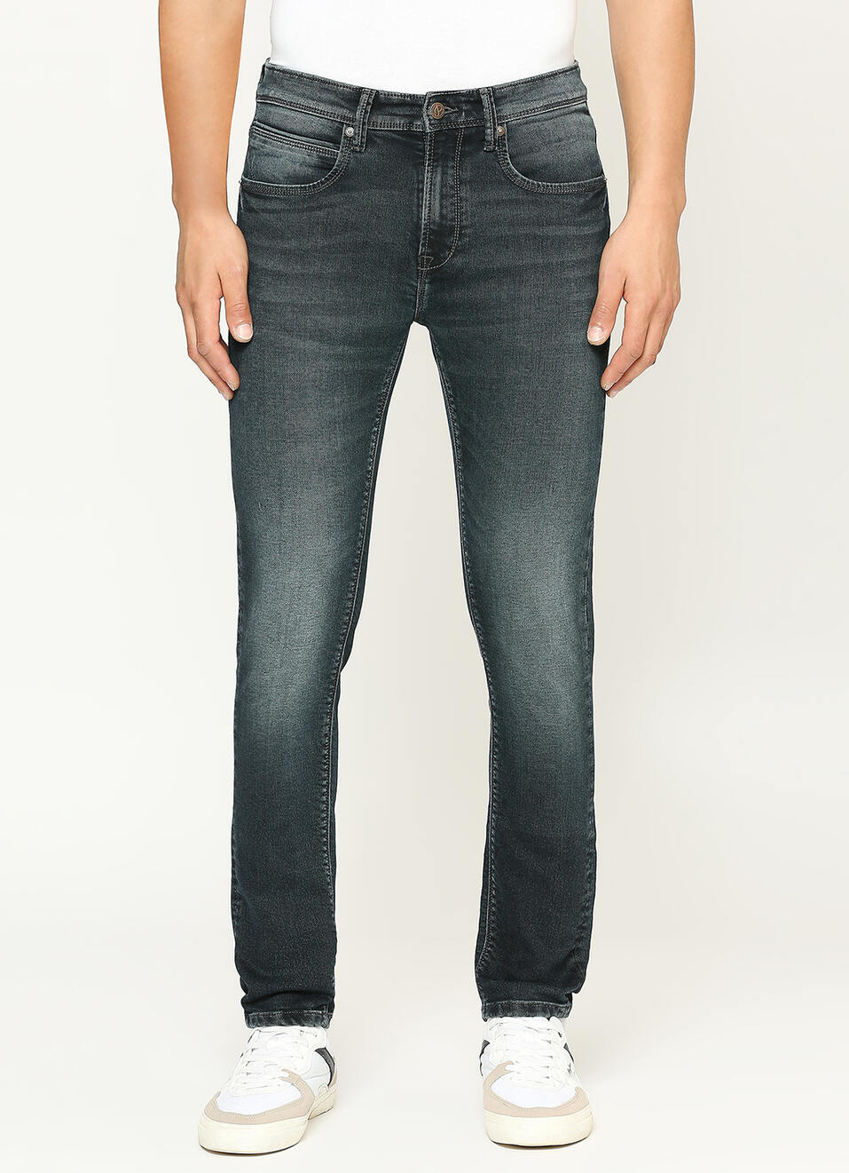 Chinox Black Mid Rise Regular Fit Jeans, , large image number 2