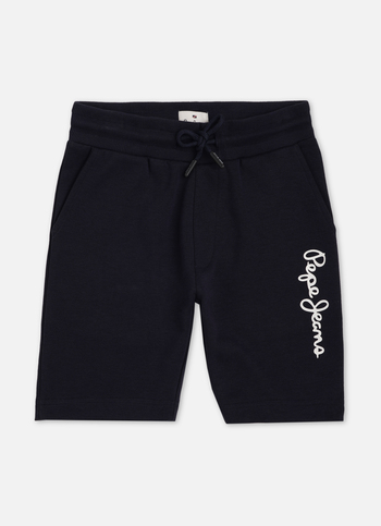 Boys Navy Graphic Print Knitted Shorts