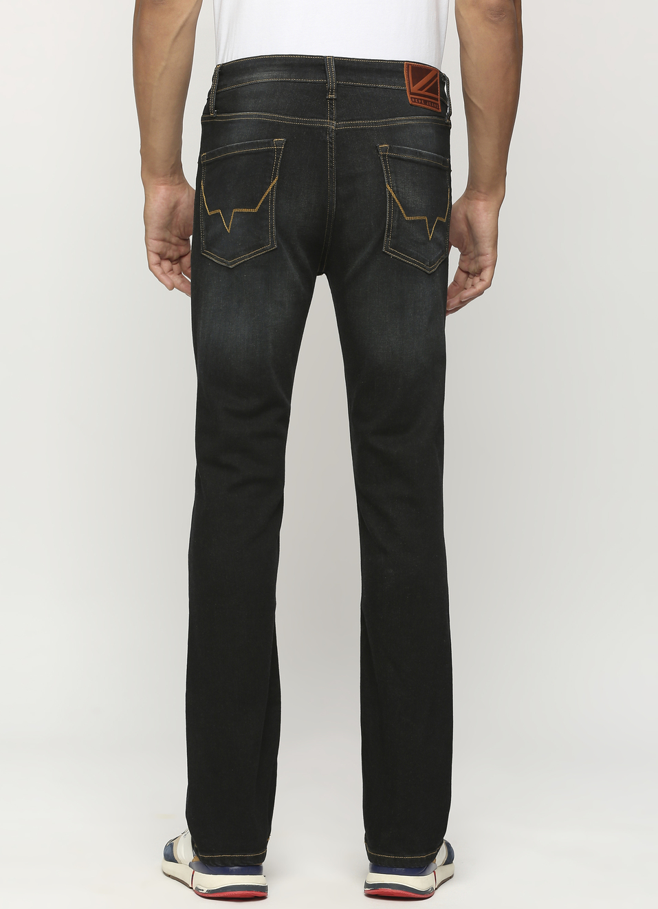 Black Mid Rise Bootcut Jeans, , large image number 2