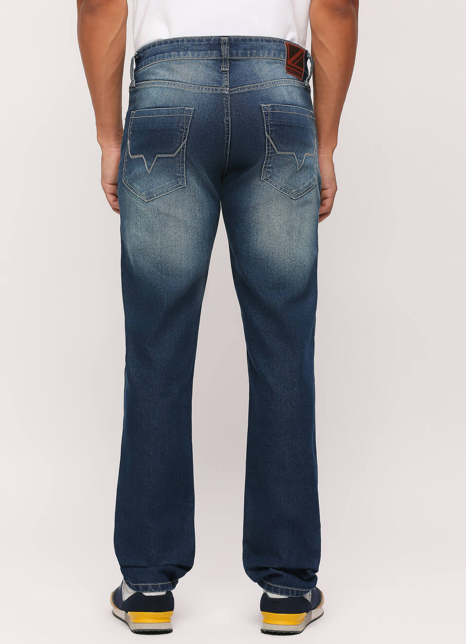 Men Blue Mid Rise Slim Fit Stretchable Jeans, , large image number 2