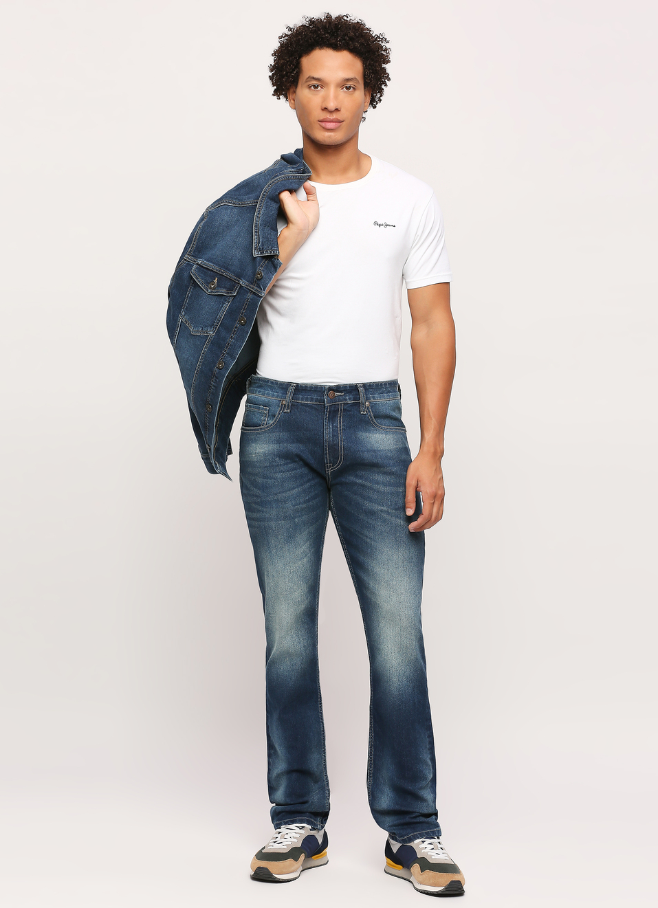 Men Blue Mid Rise Slim Fit Stretchable Jeans, , large image number 0