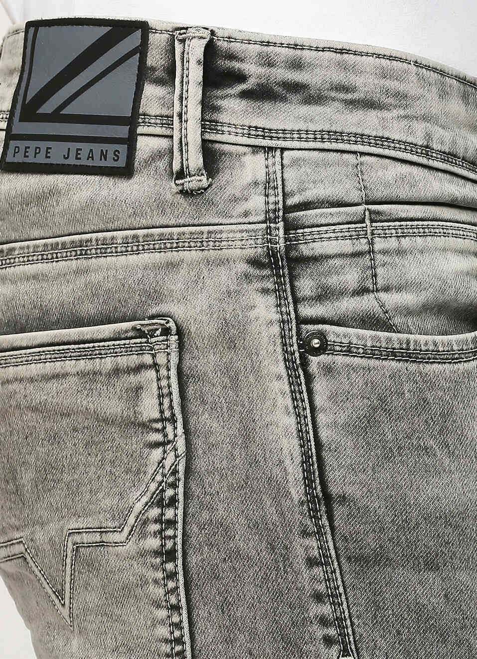 Men Grey Mid Rise Slim Fit Tapered Leg Stretchable Jeans, , large image number 2