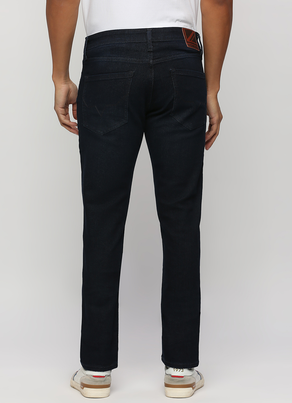 Vendie Dark Blue Mid Rise Straight Fit Jeans, , large image number 3