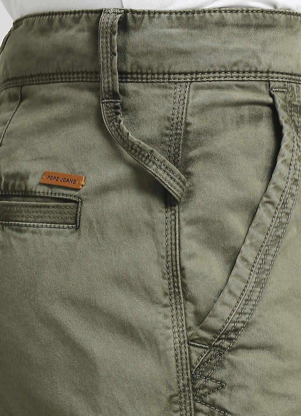 Olive Overdyed Stretch Cargo Pants, , large image number 4