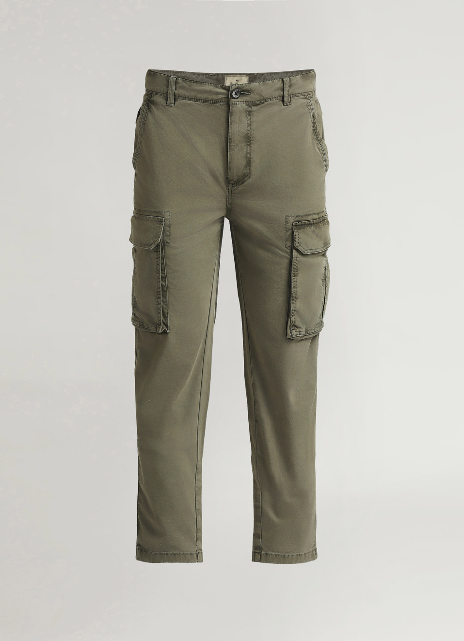 Olive Overdyed Stretch Cargo Pants, , large image number 6