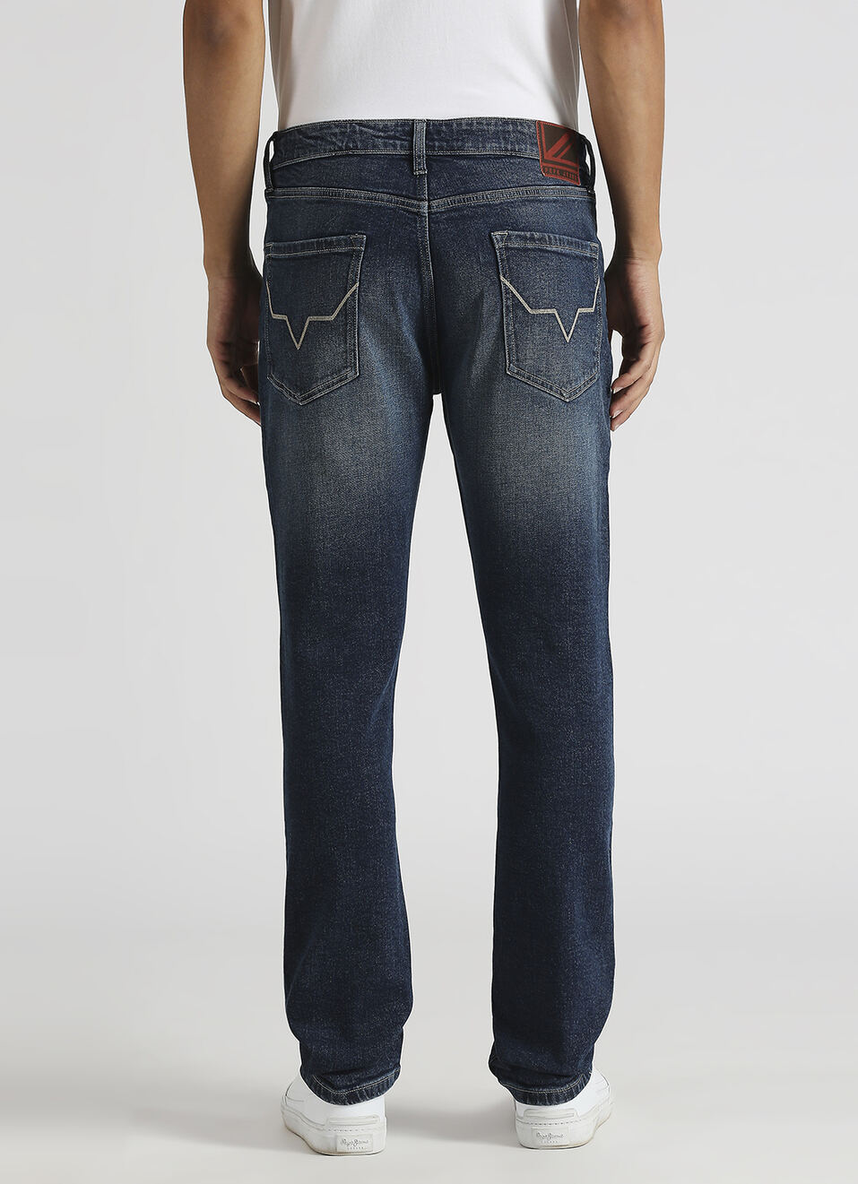 Vendie Dark Blue Mid Rise Straight Fit Jeans, , large image number 3
