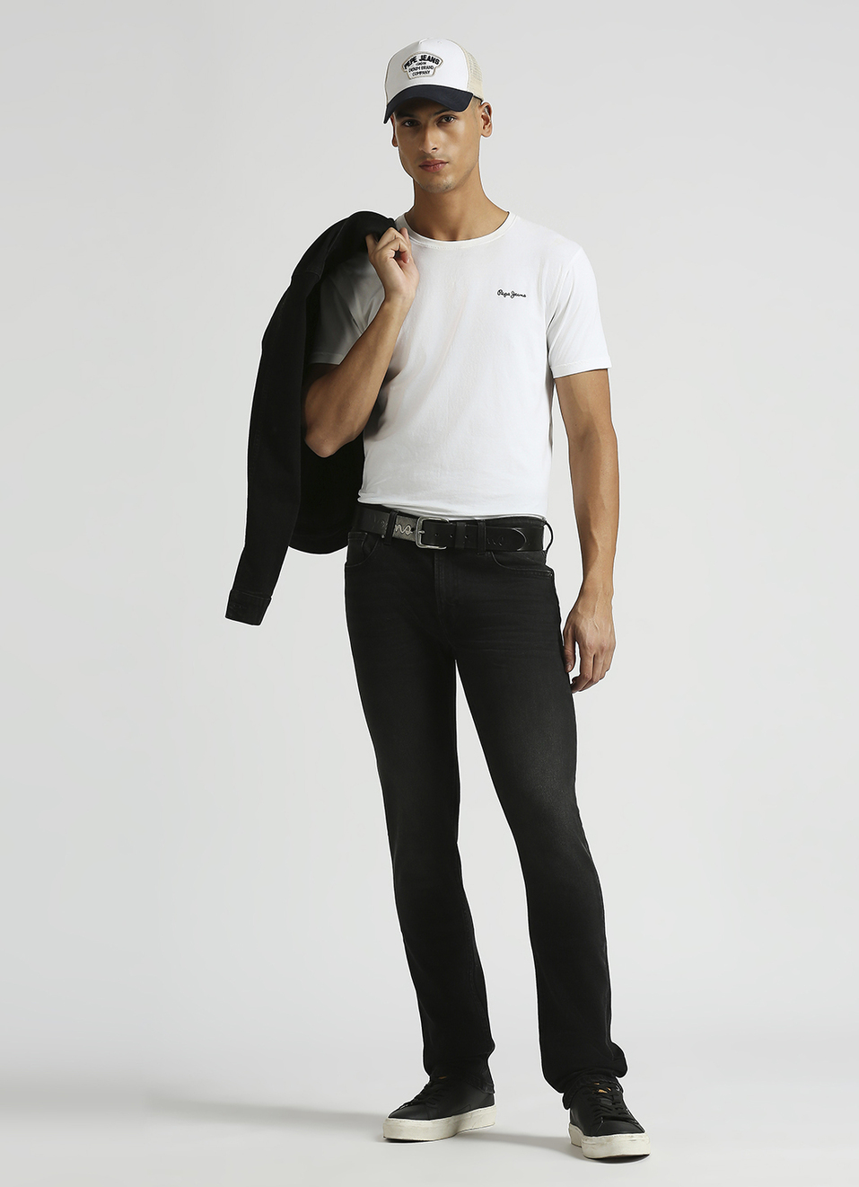 Vapour Black Mid Rise Slim Fit Jeans, , large image number 1