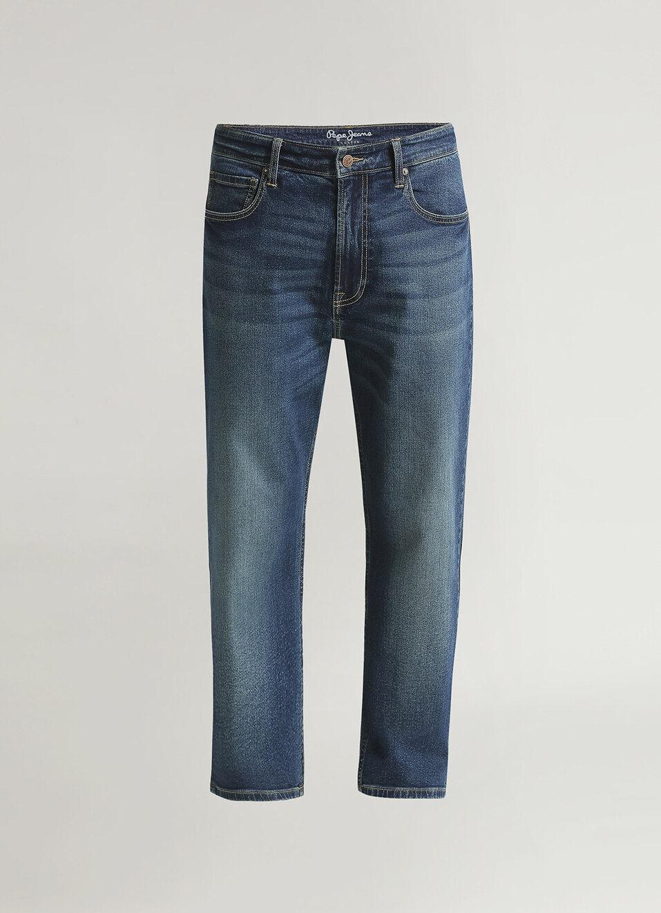 Marvis Dark Blue Mid Rise Straight Fit Jeans, , large image number 5