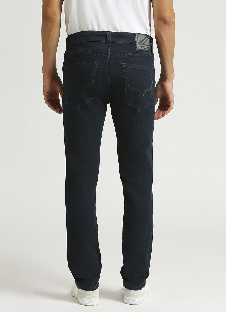 Vapour Black Low Rise Tapered Jeans, , large image number 3