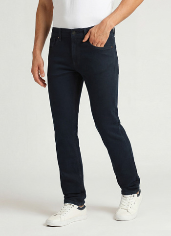 Vapour Black Low Rise Tapered Jeans