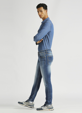 Chinox Blue Mid Rise Skinny Gymindigo Jeans