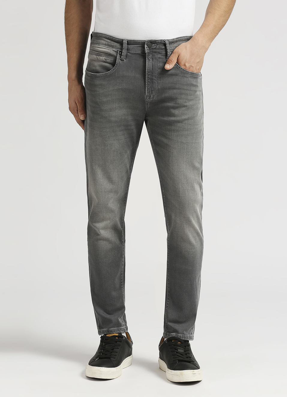 Chinox Grey Mid Rise Ankle Gymindigo Jeans, , large image number 2
